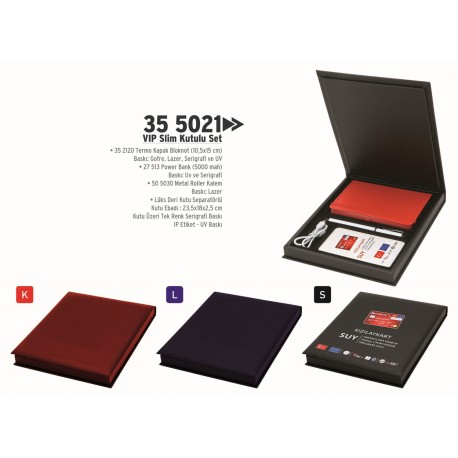 Kutulu Set - (Defter-Roller-Powerbank)