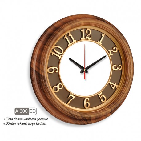 Ahşap Kaplama Duvar Saati